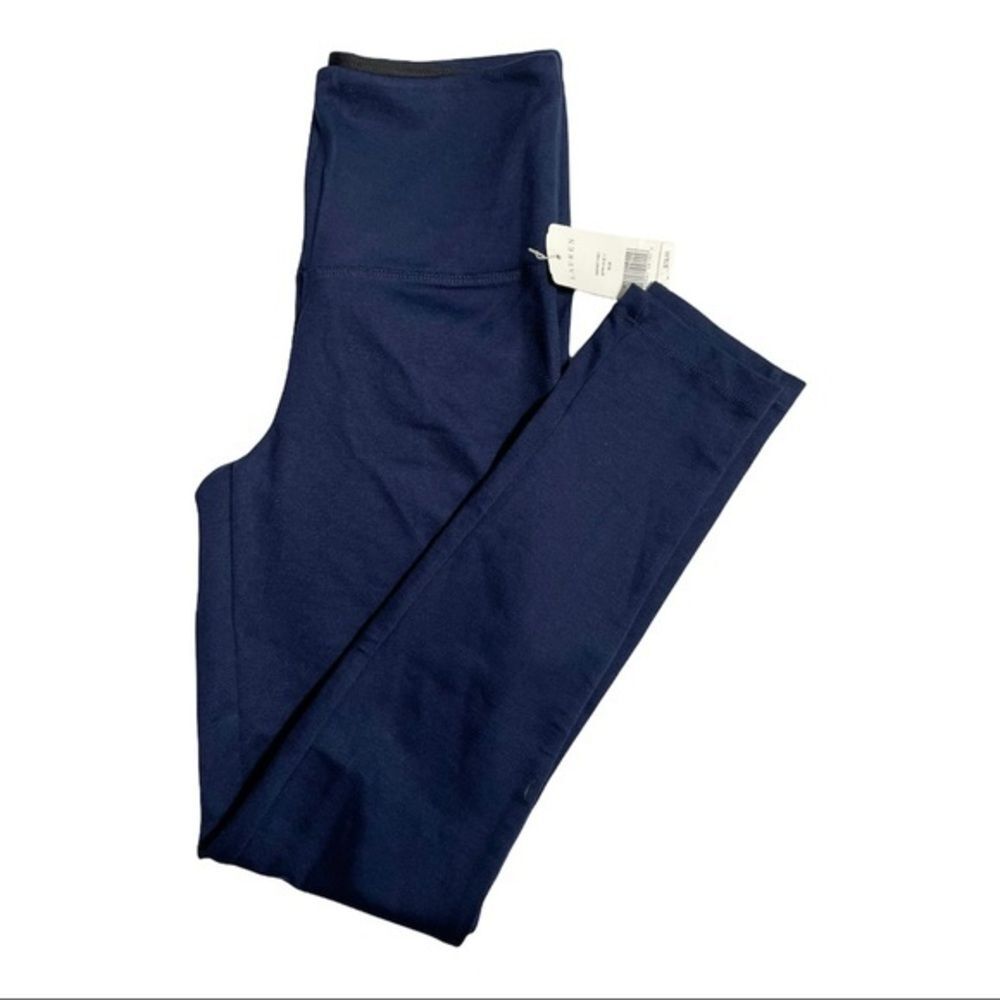 L. Ralph Lauren Women’s High-Rise Blue Leggings, Size XS